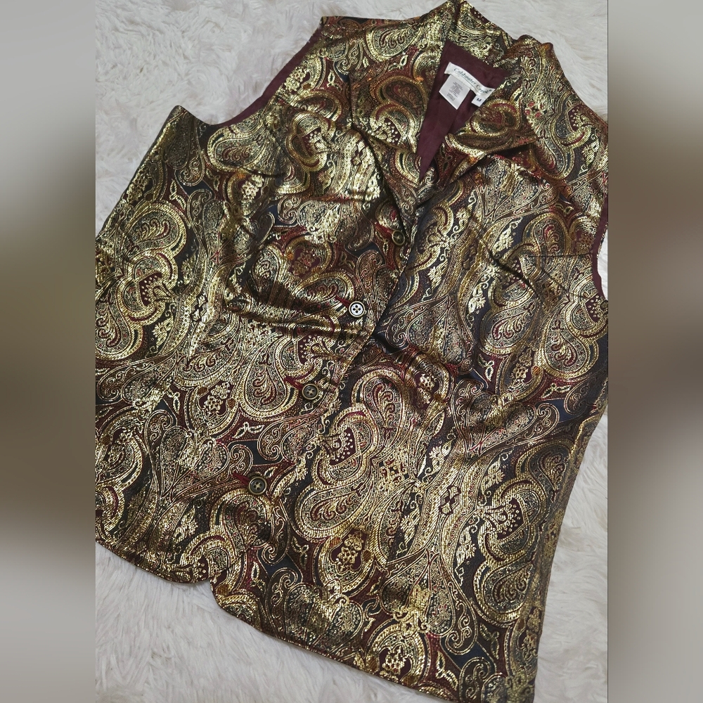 Coldwater Creek Metallic Vest